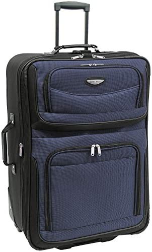 Travel Select Amsterdam Expandable Rolling Upright Luggage, Navy, Checked-Large 29-Inch