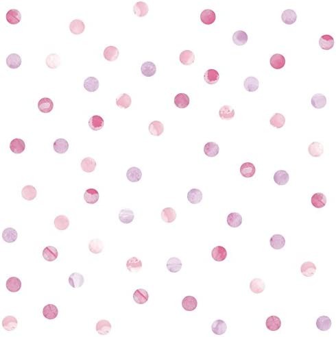 WallPops DWPK2466 Watercolor Dots Wall Art Kit, Pink