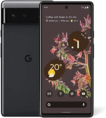 Google Pixel 6 – 5G Android Phone - Unlocked Smartphone with Wide and Ultrawide Lens - 128GB - Stormy Black (Renewed)