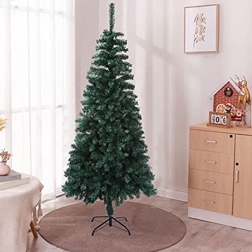 FWBNUIF 7.5ft Green Slim Christmas Tree Rustic Christmas Tree - Christmas Tree Artificial Christmas Tree Black Christmas Tree Small with Metal Stand
