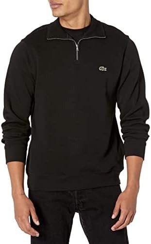 Lacoste Men's long sleeve 1/4 zip cotton sweatshirt