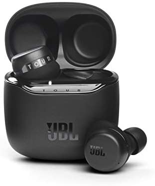 JBL Tour PRO+ TWS True Wireless Bluetooth Earbuds, Noise Cancelling, up to 32H Battery, 3 mics, Wireless Charging, Google Assistant and Alexa Built-in (Black)