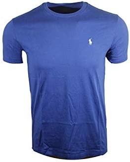 Polo Ralph Lauren Men's Pony Logo Crew Neck T-Shirt (Small, Blue (Light Blue Pony))