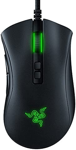 Razer DeathAdder V2 Gaming Mouse: 20K DPI Optical Sensor - Fastest Gaming Mouse Switch - Chroma RGB Lighting - 8 Programmable Buttons - Rubberized Side Grips - Classic Black