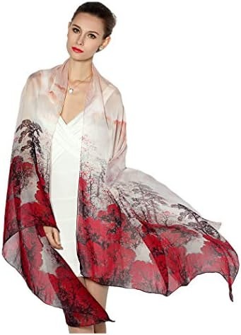 Silk Scarf,Chiffon Quality Semi-Transparent Silk Scarf,100% Silk,8 Styles,180cm x 110cm,真丝围巾