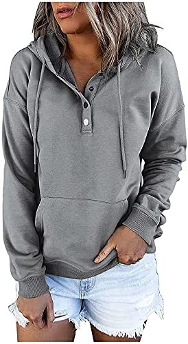 Womens Fall Fashion 2022 Hoodies Casual Hoodies Pullover Tops Drawstring Long Sleeve Sweatshirts Solid Hooded Sweatshirt