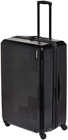 American Tourister Stratum XLT Expandable Hardside Luggage with Spinner Wheels, Jet Black, Checked-Large 28-Inch