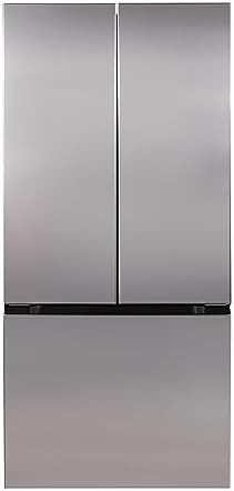 West Bend WB1750FDBMLSS Frost Free French Door Refrigerator, 17.5 Cu.Ft, Metallic