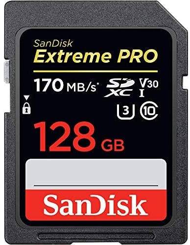 SanDisk 128GB Extreme PRO SDXC UHS-I Card - C10, U3, V30, 4K UHD, SD Card - SDSDXXY-128G-GN4IN