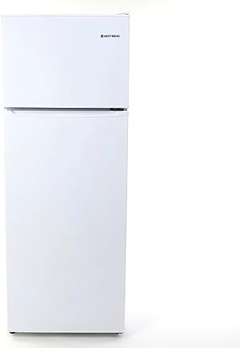West Bend WBRT73W Apartment Refrigerator Freestanding Slim Design Full Fridge with Top Freezer for Condo, House, Small Kitchen Use, 7.4-Cu.Ft, White