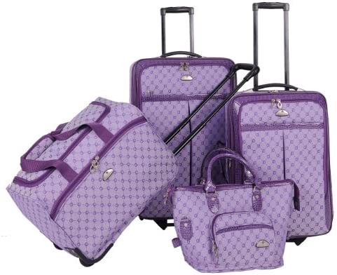 American Flyer Luggage Signature 4 Piece Set, Light Purple, One Size