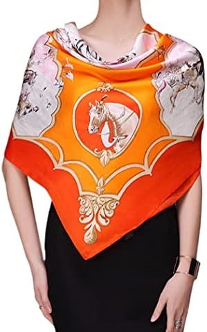 Big Square Silk Scarf in Symmetrical Patterns,100% Silk,5+ Optional Style,110cm x 110cm,真丝围巾