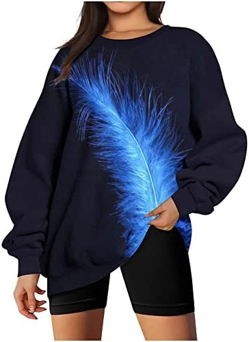 Womens Sweatshirt 2022 Fall Winter Fashion Long Sleeve Crewneck Sweat Shirts Cute Tops Casual Trendy Hoodie Pullover