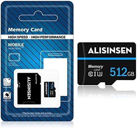 512GB Micro SD Card with SD Card Adapter Class 10 Memory Card 512GB for Class 10 TF Card for Android Smartphone Digital Camera Tablet and Drone 512GB
