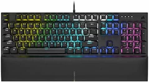 Corsair K60 RGB Pro SE Mechanical Gaming Keyboard - CHERRY Mechanical Keyswitches - Durable AluminumFrame - Customizable Per-Key RGB Backlighting - PBT Double-Shot Keycaps - Detachable Palm Rest,Black