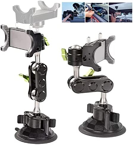 Universal Ball Head Arm for Phone 2023 New 360° Rotating Car Phone Holder Mount Ballhead Magic Arm Suction Cup Phone Holder for Car Dashboard Windshield Vehicle Sunroof