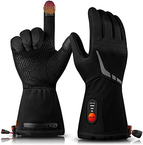 MATKAO Heated Gloves for Men Women Rechargeable Waterproof, Winter Glove Liners for Raynaud, Thin Heated Gloves for Ski Hiking