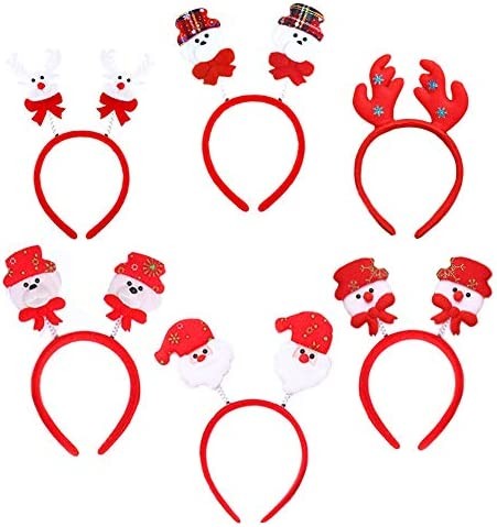 meioro Christmas Headbands Party Hats Xmas Headwear Set
