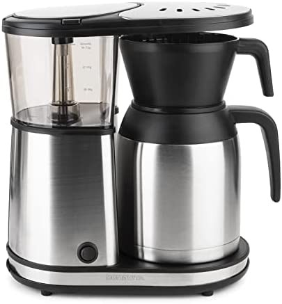 Bonavita 8 Cup Coffee Maker, One-Touch Pour Over Brewing with Thermal Carafe, SCA Certified, Stainless Steel (BV1900TS)