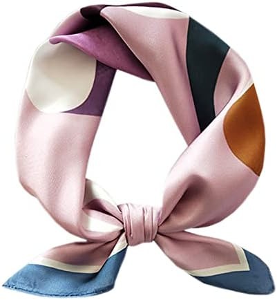 Woman's gift New Simulation Silk Scarf New Headscarf Fashion Small Square Printing Multifunctional Small Silk Scarf 2 PCS