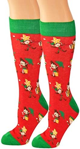 ARAD Santa’s Elves Socks-Christmas Socks, Holiday-Themed, Unisex-Elf Socks