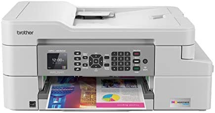 Brother MFC-J805DW INKvestmentTank Color Inkjet All-in-One Printer with Mobile Device and Duplex Printing with Up To 1-Year of Ink In-box, White, One Size, Amazon Dash Replenishment Ready