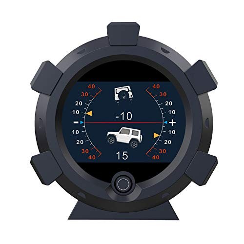 QPKING X95 GPS Slope Meter Car Inclinometer Level Tilt Gauge, Car HUD GPS Speedometer MPH Car Electronic Compass Clinometer Indicator, Digital Inclinometer Car Angle Slope Meter for Off-Road Vehicle