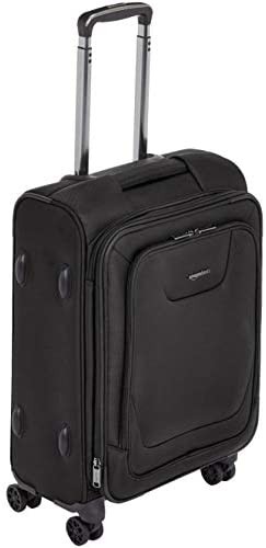 Amazon Basics Expandable Softside Carry-On Spinner Luggage Suitcase With TSA Lock And Wheels - 23 Inch, Black