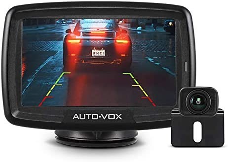 AUTO-VOX CS-2 Wireless Backup Camera, Stable Digital Signal Rear View Camera&4.3'' Monitor, Back Up Camera System Wireless for Car, Trucks, RV, Trailer, Camper,Van