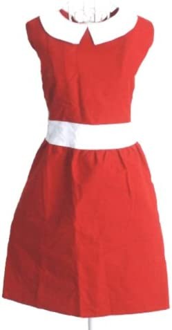 Hyzrz Stylish Cute Cooking Aprons for Women Girls Hair Nail Cosmetology Vintage Apron (Red)