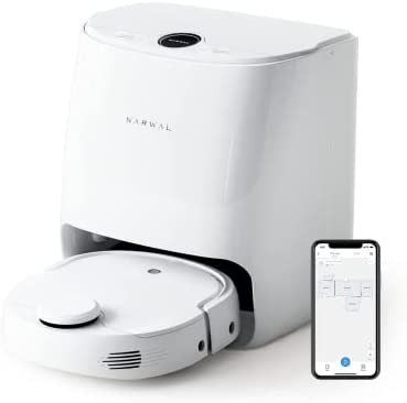 NARWAL T10 Mop Robot, 4-in-1 Robot Vacuum and Mop with Self Cleaning Station, Self Washing and Drying Robot Mop with LiDAR Navigation, Smart Mapping, 2 Suction Mode for Hard Floor and Pet Hair, White