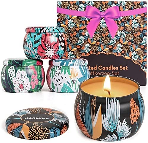 Scented Candles Gifts for Women Mom, Soy Candles for Home Scented, Elegant Candle Sets with Pure Essential Oil, Ideal for Birthday, Thanksgiving Day,Christmas, Mother's Day, Women's Day, Holiday