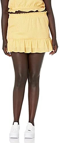 Amazon Brand- Wild Meadow Women's Smocked Waist Ruffle Hem Mini Skirt