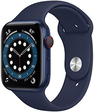 Apple Watch Series 6 (GPS + Cellular, 44mm) - Blue Aluminum Case with Deep Navy Sport Band