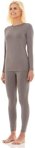 Bodtek Thermal Long Underwear for Women Set Cold Weather Premium Long John Base Layer Fleece Lined Top and Bottom