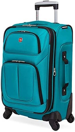 SwissGear Sion Softside Expandable Luggage, Teal, Carry-On 21-Inch