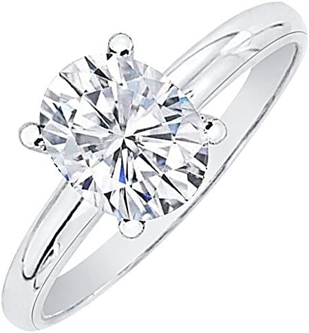 GIA Certified 1.51 ct. E - SI2 Oval Cut Diamond Solitaire Engagement Ring in 14k Gold