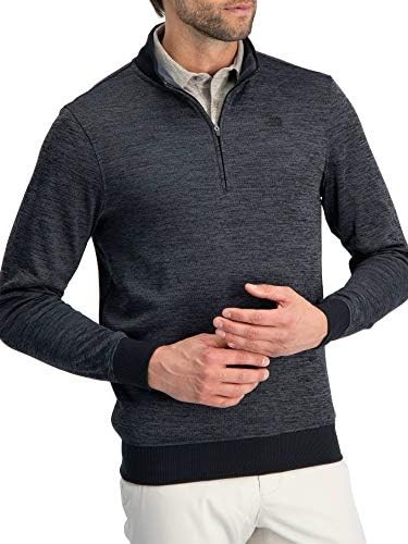 Three Sixty Six Dry Fit Pullover Sweaters for Men - Quarter Zip Fleece Golf Jacket - Tailored Fit