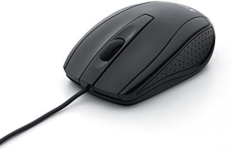 Verbatim Wired USB Computer Mouse - Corded USB Mouse for Laptops and PCs - Right or Left Hand Use, Black 98106