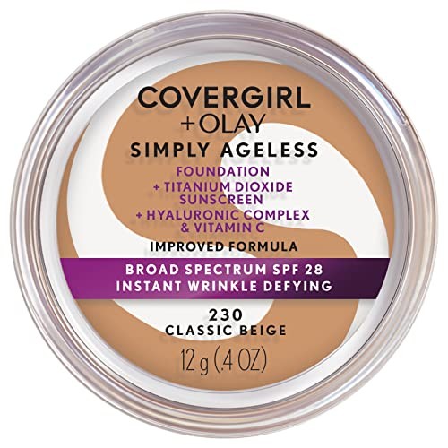COVERGIRL & Olay Simply Ageless Instant Wrinkle-Defying Foundation, Classic Beige, 0.4 Fl Oz (Pack of 1)
