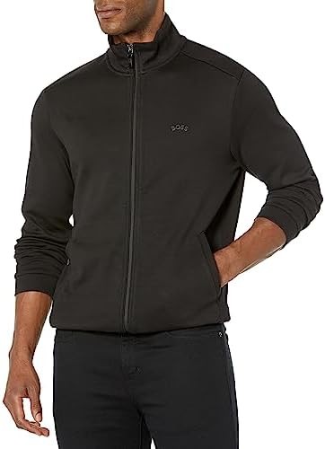 BOSS 男款運動常規版拉鍊棉質夾克