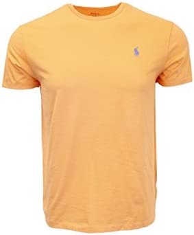 Polo Ralph Lauren Men's Crew-Neck T-Shirt (Medium, Light Orange)