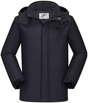 Golden Camel Men's Winter Ski Jacket Mountain Snow Coats Waterproof Detachable Hood Windproof Fleece Rain Jackets