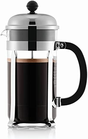 Bodum 1928-16US4 Chambord French Press Coffee Maker, 1 Liter, 34 Ounce, Chrome