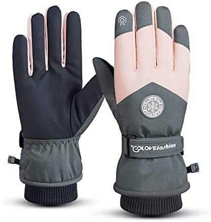 Winter Gloves Waterproof Touchscreen Snow Gloves for Men Women, Anti-Slip Warm Ski Snowboard Hiking Running Gloves