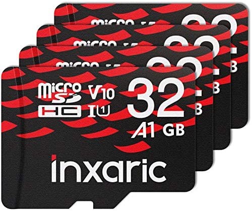4 Pack of 32GB Micro SD Card, U1 Class 10 MicroSD Card for Nintendo Switch, Mobile Device, Storage Phone, Drone, Video Camera, Dash Cam & Security Camera, C10 Memory Card with High Speed Up to 85MB/s