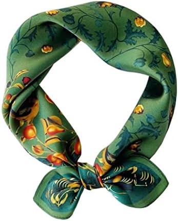 Women's Pure Mulberry Silk Scarf 21'' x 21''Lightweight Small Square Satin Neck Scarfs