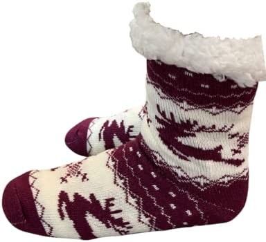 Bras & Honey Women's Fleece Lined Soft Warm Cosy Slipper Socks