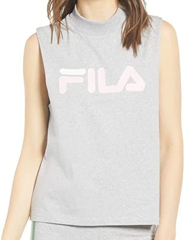 Fila Womens Helena Logo Sleeveless T-shirt , Grey (L)
