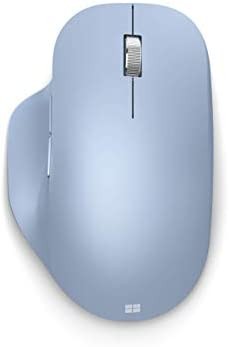 Microsoft Bluetooth Ergonomic Mouse - Pastel Blue - with comfortable Ergonomic design, thumb rest, up to 15months battery life. Works with Bluetooth enabled PCs/Laptops Windows/Mac/Chrome computers